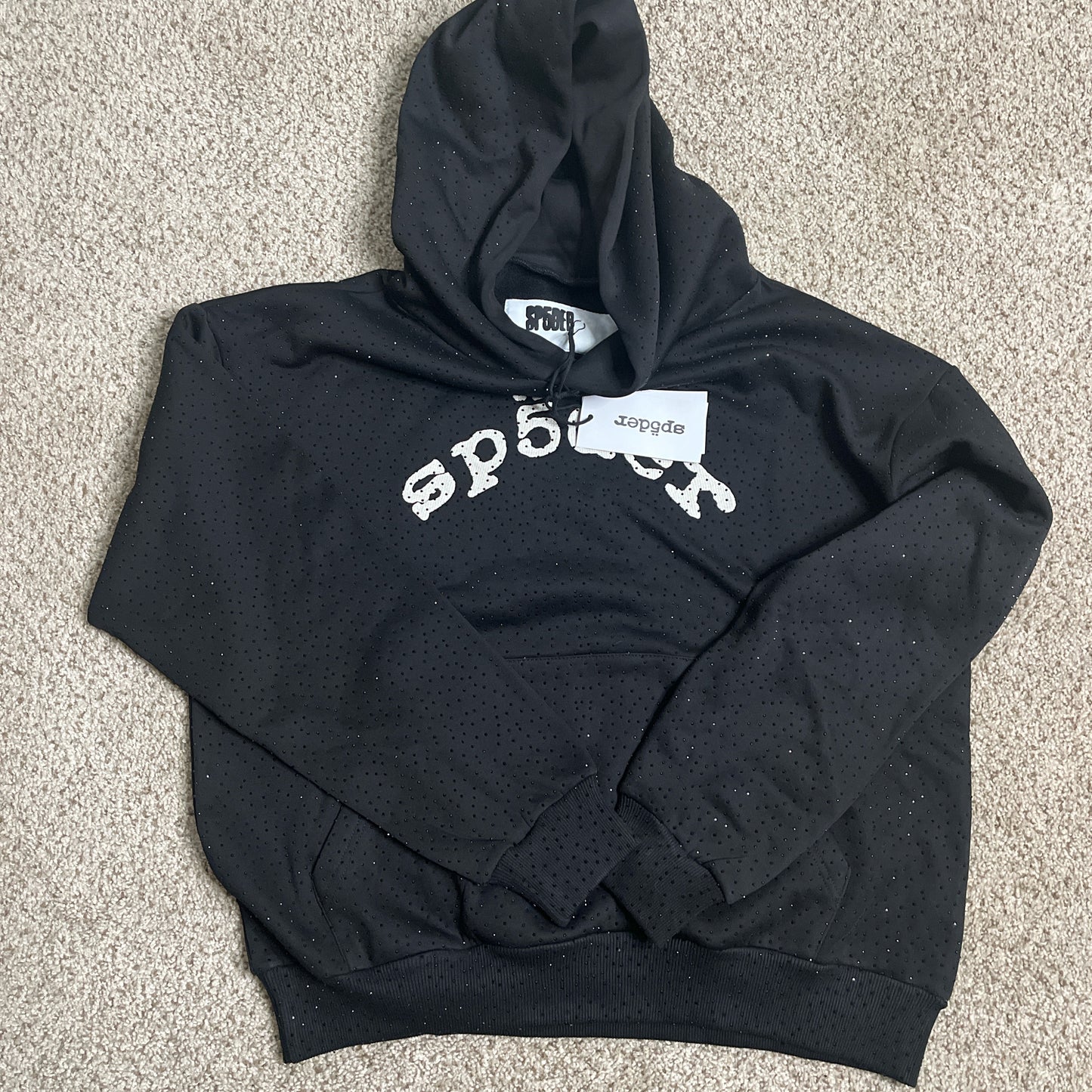 Brand New - Spyder Worldwide Black Spider Hoodie w Rhinestones - Size S