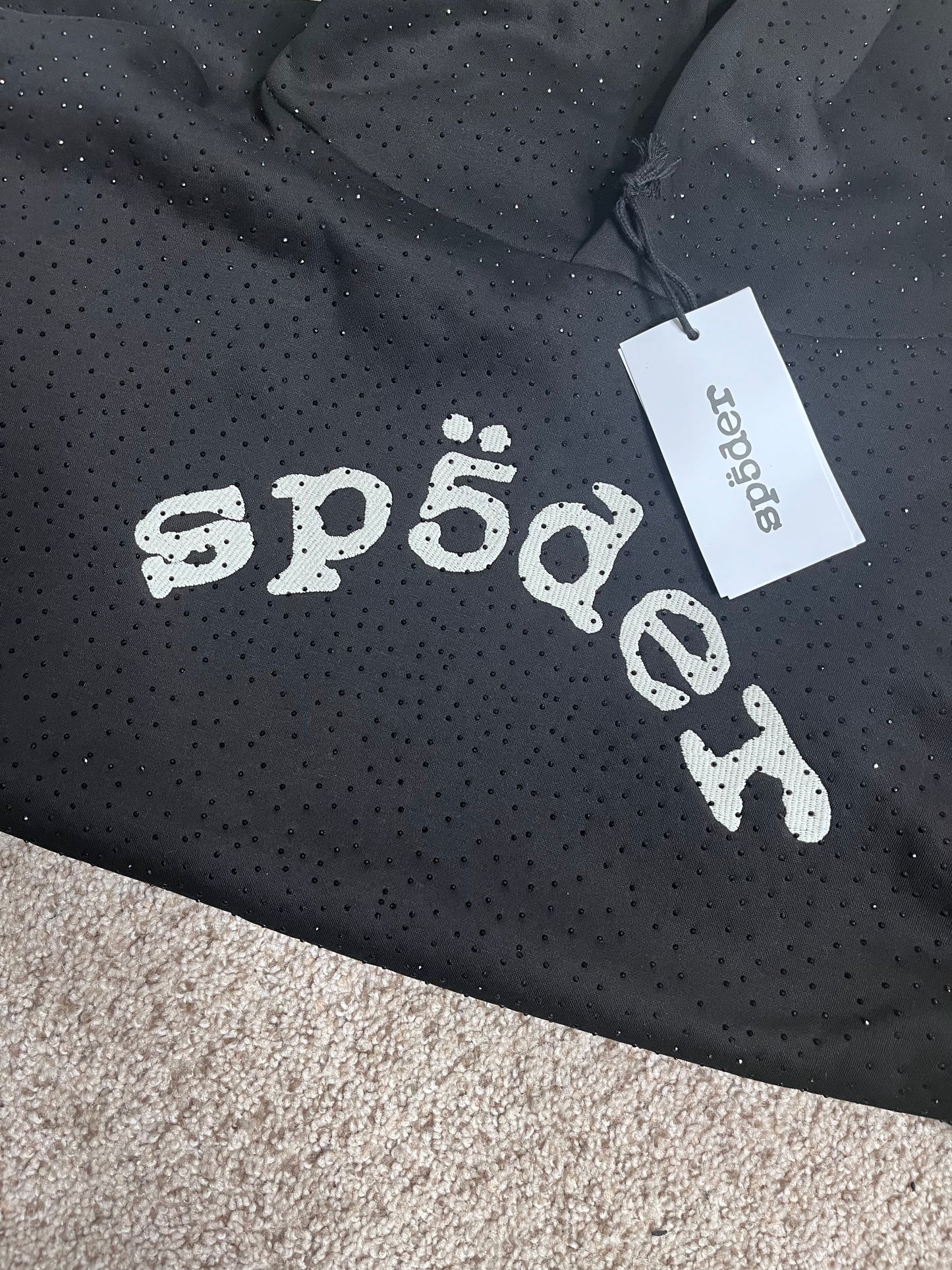 Brand New - Spyder Worldwide Black Spider Hoodie w Rhinestones - Size S