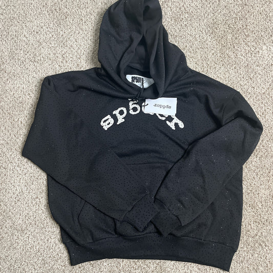 Brand New - Spyder Worldwide Black Spider Hoodie w Rhinestones - Size S